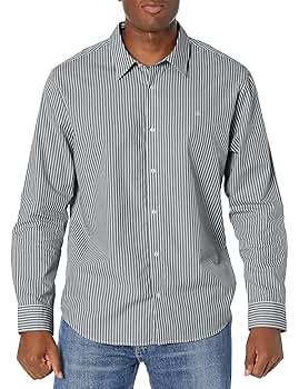 【cale カル】COTTON STRIPE B/D SHIRT Zengjo Men's Striped T Shirts Cotton Stretch Stripe Tshirt